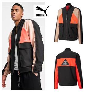 NWT $150 PUMA Men S TFS Industrial Track Bomber Utility Spoprt Jacket in black
